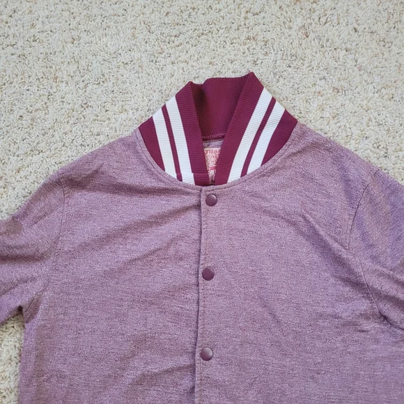 Trademark Brooklyn Cloth Burgundy Varsity Jacket Mens M Retro 90s Streetwear - Picture 7 of 14